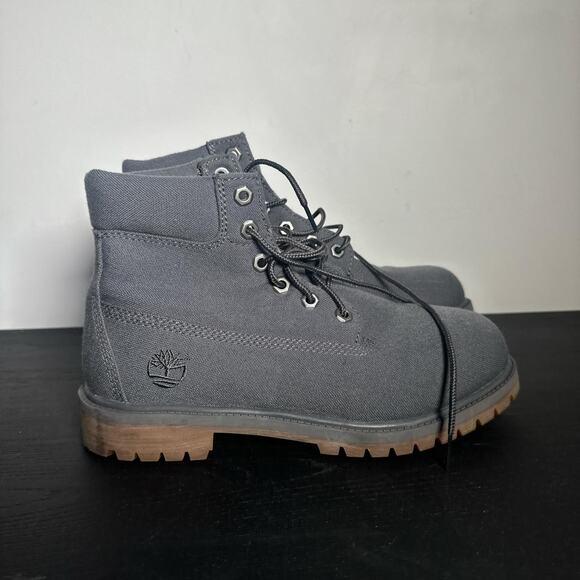 Timberland Boys' Premium Waterproof Boots Lace Up Round Toe Gray Size 6.5 US - Picture 1 of 4